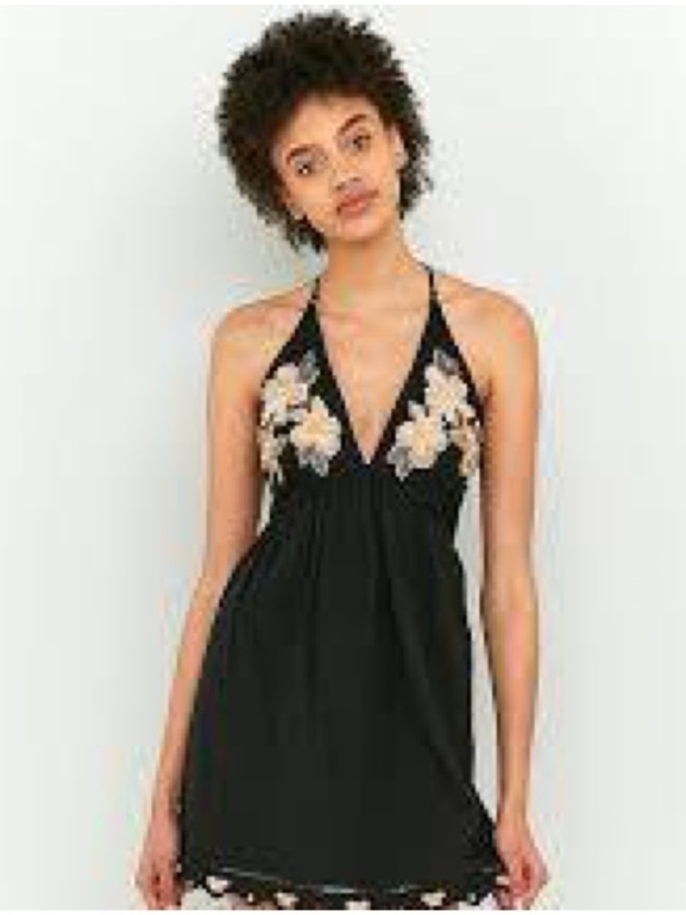 NEW!! Women’s Free People Love Flowers Halter Sundress Black Size S